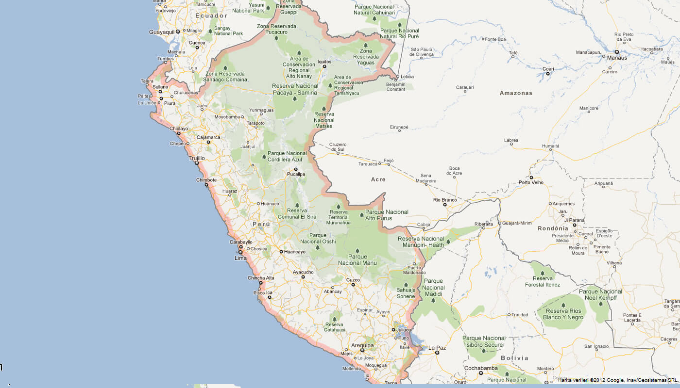 Country Map of Peru